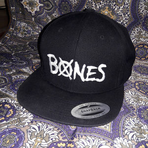 BONES skateboarding logo snapback hat